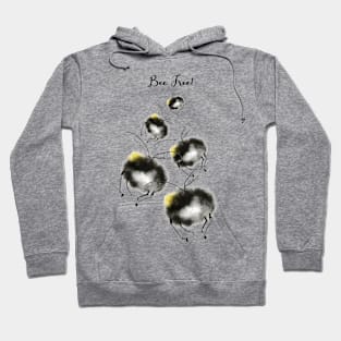 Be Free - Flying Away Bumble Bees Hoodie